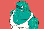  3:2 absurd_res anthro beastars biceps big_muscles clothed clothing gosha_(beastars) hi_res humanoid komodo_dragon lizard male matidramon monitor_lizard muscular muscular_male pecs reptile scalie simple_background solo 