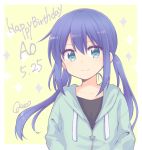  1girl artist_name happy_birthday koisuru_asteroid manaka_ao quro_(black_river) signature twintails 