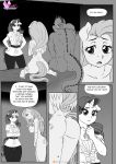  after_sex anthro anthrofied big_breasts bodily_fluids breasts butt caught clothed clothing comic cum dragon english_text equid equine female fluttershy_(mlp) friendship_is_magic genital_fluids group hi_res horn jewelry male mammal monochrome muscular muscular_male my_little_pony necklace nipples nude pia-sama rarity_(mlp) spike_(mlp) text unicorn 