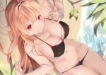  bikini blonde_hair kujou_ichiso long_hair navel scan swimsuit 