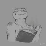  &lt;3 1:1 2019 5_fingers absurd_res ambiguous_gender anthro book bust_portrait eyebrows eyes_closed fingers greyscale hi_res lizard monochrome portrait reptile repzzmonster scalie signature simple_background smile solo 