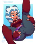  ahsoka_tano alien alien_humanoid blush breasts butt camel_toe clone_wars clothing female humanoid nipple_outline open_mouth solo star_wars the_other_half togruta 