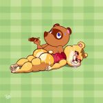  1:1 after_sex animal_crossing anthro blush bodily_fluids bottomless breasts brown_body brown_fur brown_hair butt canid canine cigar clothed clothing cum cum_covered cum_everywhere cum_on_butt cum_on_face cum_on_feet cum_on_leg drooling duo female fur genital_fluids hair hi_res lazerzoid_(artist) lazzylad male male/female mammal messy nintendo open_mouth raccoon_dog saliva simple_background smoking sweat sweatdrop tammy_(animal_crossing) tanuki tom_nook_(animal_crossing) topwear ursid video_games yellow_body yellow_fur 