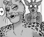  &lt;3 age_difference anonymous_artist antelope anthro beastars bovid clothed clothing duo eyes_closed fangs felid female fur gazelle greyscale horn humor hybrid implied_incest leopard male male/female mammal mature_female melon_(beastars) meme monochrome mother mother_and_child mother_and_son naughty_dog nude pantherine parent parent_and_child sharp_teeth smile son sony_corporation sony_interactive_entertainment spots spotted_body spotted_fur teeth the_last_of_us video_games whiskers young younger_male 