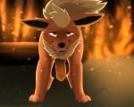  absurd_res domination eeveelution feral fightmeatpax fire flareon forest_fire fur genitals hi_res invalid_color knot licking licking_lips male nintendo orange_body orange_fur penis pok&eacute;mon pok&eacute;mon_(species) solo tongue tongue_out video_games 