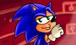  atomicmeta challenge classic_sonic classic_sonic_(universe) eulipotyphlan hedgehog hi_res looking_at_viewer mammal smug sonic_redraw_challenge sonic_the_hedgehog sonic_the_hedgehog_(series) sonicredraw 