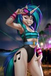  2020 2:3 80&#039;s_theme absurd_res anthro anthrofied equid equine exercise eyewear female friendship_is_magic hasbro hi_res horn mammal my_little_pony mykegreywolf solo sunglasses unicorn vinyl_scratch_(mlp) workout workout_clothing 