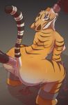  anal anal_penetration animal_genitalia animal_penis anthro anus big_butt blush breasts butt dreamworks equine_penis felid genitals hi_res kung_fu_panda mammal master_tigress nipples nude pantherine penetration penis pussy tiger usagin 