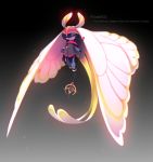  2020 ambiguous_gender animal_humanoid anthro arthropod arthropod_humanoid bangle belt_buckle bracelet butterfly chibi clothing embers flying glowing head_wings hood hoodie humanoid insect insect_humanoid jewelry lepidopteran lepidopteran_humanoid lepidopteran_wings magic_staff magic_wand male moth_humanoid simple_background solo thebeesknees topwear wings 