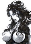  artist_request breasts greyscale hokuto_no_ken large_breasts mamiya monochrome nipples solo topless 