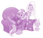  2020 bird_cage cage chain clothing dstears equid equine female friendship_is_magic hasbro hoodie horn magic male mammal my_little_pony pegasus phone pigtails pink_theme pound_cake_(mlp) pumpkin_cake_(mlp) rotary_phone topwear trixie_(mlp) unicorn wings 