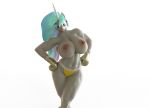  3d_(artwork) anthro areola big_breasts boxing_gloves breasts clothed clothing digital_media_(artwork) equid equine female friendship_is_magic hand_on_hip handwear hellbridge horn mammal my_little_pony nipples princess_celestia_(mlp) solo topless unicorn wide_hips 