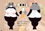  absurd_res anthro areola big_breasts big_butt breasts butt english_text female genitals giant_panda hi_res huge_breasts huge_butt mammal mature_female nipples pussy rear_view slightly_chubby solo sylviajo text ursid 