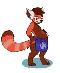  ailurid animal_crossing anthro belly big_belly chibi giant_panda hi_res kick lionmom male male_pregnancy mammal nintendo pregnant red_panda smile solo tobor ursid video_games 