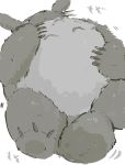  2020 absurd_res anthro belly biped buta5kawa fur ghibli grey_body grey_fur hi_res japanese_text kemono lying my_neighbor_totoro overweight simple_background solo text totoro white_background 