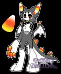  adopted anthro big_hands candy candy_corn candy_corn_finger canid canine chiropteran digital_media_(artwork) digitigrade dragon ears_up fangz_the_bat-dragon finger_claws fingers fluffy fluffy_tail food fur grey_body grey_fur halloween holidays male mammal neck_tuft open_mouth orange_body orange_fur saintanist signature simple_background smile solo text tuft white_body white_fur wings yellow_body yellow_fur 