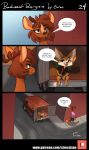  2020 anthro barefoot bodily_fluids bottomwear brown_body brown_fur canid canine cervid clothed clothing comic detailed_background dialogue disney duo english_text fennec finnick fox fully_clothed fur hi_res high-angle_view mammal medium_truck shorts siroc sitting speech_bubble sweat sweatdrop text truck_(vehicle) url van vehicle zootopia 