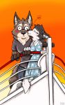  anthro bad_guy_cafe black_body black_fur boat brown_body brown_fur canid canine canis couple_(disambiguation) cruise_ship female fur kissing male mammal merchant_ship nix_(mick-fries) passenger_ship ship sunset vehicle watercraft white_body white_fur wolf wolfgang_jaeger_(readerno31142) yellow_eyes ziegelzeig 