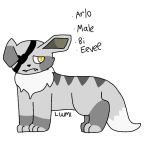  1:1 cute_eyes eevee eye_patch eyewear fan_character fangs feral fingerless_gloves_(marking) fluffy fluffy_tail folded_ear frown glistening glistening_eyes greyscale lumiitheartist male mammal model_sheet monochrome neck_tuft nintendo paws pok&eacute;mon pok&eacute;mon_(species) shy solo stripes tuft video_games yellow_eyes 