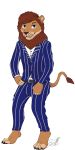  1:2 absurd_res anthro clothing felid feline hi_res leon_goldenmane lion male mammal pantherine pose seth_vortex solo suit 