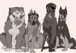  2020 canid canine canis dobermann domestic_dog eye_patch eyewear german_shepherd glasses grumpmuzzle herding_dog hunting_dog irish_wolfhound male mammal pastoral_dog pinscher semi-feral sighthound simple_background sitting 