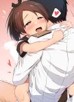  1boy 1girl admiral_(kantai_collection) arms_around_neck black_hair blush brown_eyes brown_hair censored clothed_sex commentary_request cross-section cum cum_in_pussy deep_penetration ejaculation epaulettes eyebrows_visible_through_hair female_orgasm hair_ribbon happy_sex heart heart-shaped_pupils hetero highres internal_cumshot kantai_collection kneehighs looking_at_viewer military military_uniform naval_uniform open_mouth orgasm panties panties_around_one_leg penis ponytail ribbon school_uniform serafuku sex shacho_(ko_no_ha) shikinami_(kantai_collection) sitting sitting_on_lap sitting_on_person spoken_heart straddling sweat symbol-shaped_pupils tears underwear uniform upright_straddle vaginal x-ray 