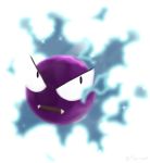  alternate_color artist_request commentary_request fangs gastly gen_1_pokemon highres open_mouth pokemon shiny_pokemon sparkle white_background 
