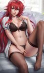  bra cleavage highschool_dxd mirco_cabbia open_shirt pantsu rias_gremory thighhighs 