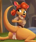  absurd_res activision anthro anus butt female frommarstomercury genitals grass hi_res kangaroo macropod mammal marsupial open_mouth pussy rear_view rock sheila_(spyro) sitting solo spyro_reignited_trilogy spyro_the_dragon surprised_expression thick_ass thick_thighs turning_around video_games 