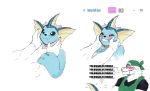  absurd_res ambiguous_gender anthro blush bodily_fluids canid canine clothing drooling eeveelution english_text face_squish goonie-san hi_res male mammal nintendo pok&eacute;mon pok&eacute;mon_(species) saliva squish text vaporeon video_games 