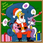 canid canine canis cartoon_network christmas courage_the_cowardly_dog courage_the_cowardly_dog_(character) crossover domestic_dog female fifi_la_fume holidays homer_simpson human kikerodz male male/female mammal mephitid skunk the_simpsons tiny_toon_adventures toy_dog warner_brothers yellow_body yellow_skin 