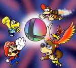  ape avian banjo-kazooie banjo_(banjo-kazooie) bird chimpanzee diddy_kong donkey_kong_(series) female haplorhine kazooie kong koopa koopa_troopa koops male male/female mammal mario mario_bros nintendo paper_mario primate rareware scalie superlakitu-d67fxnv ursid video_games 