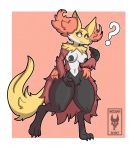  anthro areola awoogasm breasts chest_tuft claws delphox female fur hi_res inner_ear_fluff multicolored_body multicolored_fur nintendo nipples pok&eacute;mon pok&eacute;mon_(species) solo standing thick_thighs tuft video_games wide_hips 
