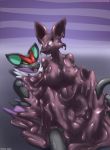 absurd_res anthro balls black_ears breasts duo female female_penetrated genitals glistening glistening_body glowing glowing_eyes goo_creature hi_res libra-11 looking_at_another male male/female male_penetrating male_penetrating_female nintendo noivern nude open_mouth penetration penis pok&eacute;mon pok&eacute;mon_(species) purple_body red_body rubber_creature teeth tongue video_games 