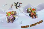  2019 anthro benji_(twin_dragons) brown_body brown_hair brown_scales canid canine canis christmas cleo_(twin_dragons) clothed clothing domestic_dog dragon dragonkai english_text female fully_clothed fur green_body green_hair green_scales group hair holidays human kai_(twin_dragons) kaya_(twin_dragons) male mammal nate_(twin_dragons) outside pink_hair red_hair reptile rex_(twin_dragons) scales scalie sledding snake tan_body tan_fur teenager text young 