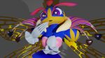  16:9 3d_(artwork) anthro armor arthropod bee big_breasts blue_body blue_skin breastplate breasts clothing digital_media_(artwork) female hi_res hymenopteran insect kirby_(series) kirby_triple_deluxe nintendo queen_sectonia solo video_games voidwillow widescreen 