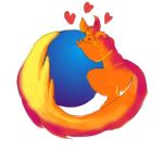  &lt;3 alpha_channel ambiguous_gender anthro canid canine firefox fluffykangaroo fox fur hug icon internet mammal orange_body orange_fur overweight solo 