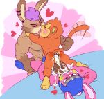  animal_crossing anthro anthro_on_anthro anus balls big_penis blue_clothing butt cheek_bulge cheek_spots clothing diskodeath erection eyes_closed fellatio flip_(animal_crossing) french_kissing fur gaping gaping_anus genitals glans group group_sex hand_behind_head hand_on_tail haplorhine hi_res huge_penis humanoid_genitalia humanoid_penis kissing lagomorph leg_grab leporid lying male male/male mammal monkey mostly_nude nintendo nude on_back oral oral_penetrationg orange_body orange_fur penile penis penis_size_difference pink_body pink_fur primate rabbit sex snake_(animal_crossing) tail_grab tailwag thick_penis threesome video_games yellow_cheeks 