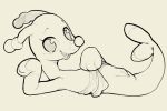  2020 3:2 black_and_white brionne female feral full-length_portrait genitals happy hi_res itsunknownanon looking_at_viewer lying mammal marine monochrome nintendo on_back open_mouth open_smile pinniped pok&eacute;mon pok&eacute;mon_(species) portrait presenting presenting_pussy pussy sketch smile solo video_games 