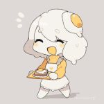  1:1 apron bread clothing egg egg_(lemyawn) female food humanoid monomogi shirt toast topwear yellow_clothing yellow_shirt yellow_topwear 