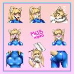  1:1 ahegao alien alternate_species anthro ball_gag bed bedroom_eyes blush breasts butt camel_toe canid canine casual_exposure casual_nudity cleavage clothed clothing convenient_censorship embarrassed emote emotes erect_nipples female fox furniture gag gagged looking_at_viewer looking_pleasured mammal meibeu metroid metroid_(species) narrowed_eyes nintendo nipples nude samus_aran seductive sleeping solo sound_effects spread_legs spreading tight_clothing tight_fit tongue tongue_out video_games zero_suit zzz 