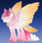  2020 blue_eyes digital_media_(artwork) fan_character feathered_wings feathers fur hasbro hi_res hooves my_little_pony pink_body pink_feathers pink_fur simple_background turnipberry wings 