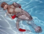  angrboda animate_inanimate anthro featureless_crotch feral flippers floating jewelry living_rubber lutrine male mammal marine membrane_(anatomy) mouthless mustelid necklace null null_bulge pinniped rubber seal shell solo thick_tail water webbed_feet 