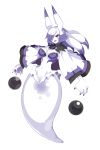  1girl breasts disgaea disgaea_rpg fang full_body horns medium_breasts navel official_art orb rainier_(disgaea) red_eyes sea_angel_(disgaea) solo tentacle_hair transparent_background webbed_hands white_hair white_skin 