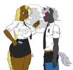  &lt;3 &lt;3_eyes 00284_(character) alpha_channel anthro big_breasts breasts business_suit clothing dialogue duo earth_pony english_text equid equine female folder hand_on_hip hasbro horn horse male mammal my_little_pony necktie pia-sama pony suit text thick_thighs unicorn 
