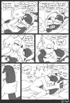 2020 5_fingers anthro anthro_on_anthro bed black_nose black_penis blush bodily_fluids canid canine canis chest_tuft comic custom_character_(sonic_forces) dialogue domination ear_tuft english_text erection eyes_closed face_lick fingers french_kissing furniture gadget_the_wolf genital_fluids genitals grinding half-closed_eyes hand_holding hi_res humanoid_genitalia humanoid_penis infinite_(sonic) interlocked_fingers interspecies jackal kissing krazyelf licking looking_up lying male male/male male_domination mammal monochrome motion_lines narrowed_eyes nose_horn on_back on_bed onomatopoeia penis precum simple_background sonic_forces sonic_the_hedgehog_(series) sound_effects speech_bubble spread_legs spreading straddling submissive submissive_male text tongue tongue_out tuft vein veiny_penis white_background wolf wrist_grab 