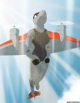  absurd_res aircraft anthro cloud female hi_res immelmann living_aircraft living_machine living_vehicle machine sky solo suddenlytsumi vehicle 
