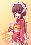  1girl aoi_kumiko blush brown_eyes brown_hair child hair_ornament japanese_clothes kimono kinchaku os-tan pouch short_hair solo 