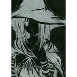  1girl demon&#039;s_souls demon's_souls female from_software hair_over_one_eye hat long_hair monochrome robe solo souls_(from_software) witch_hat xi_daisei yuria_the_witch 