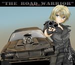  aiming_at_viewer car genderswap genderswap_(mtf) ground_vehicle gun holding holding_gun holding_weapon jacket leather leather_jacket mad_max mad_max_2:_the_road_warrior max_rockatansky may_(darkcore) motor_vehicle muscle_car pursuit_special sawed-off_shotgun shotgun solo weapon wrench 